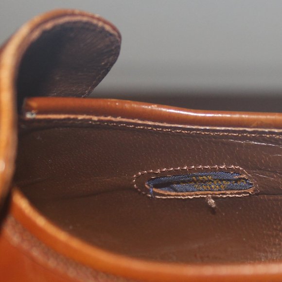 VTG 70s Tan Venetian Loafer, Burnished Calfskin - Picture 11 of 13